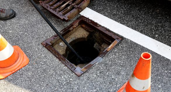 Lombardia Spurghi - servizio di pulizia di una caditoia stradale, allo scopo di fare defluire l'acqua correttamente all'interno delle condutture fognarie.